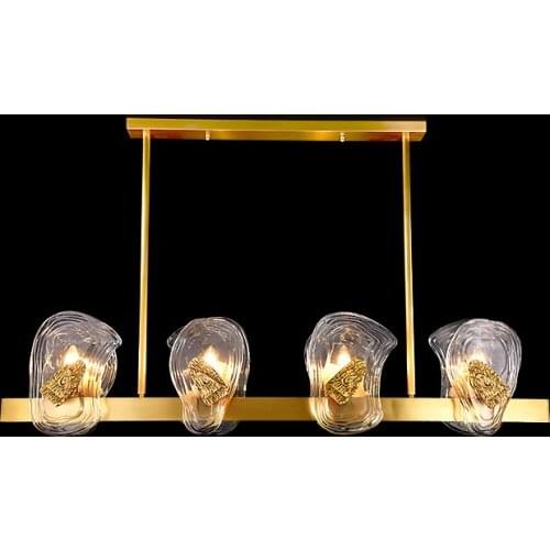 Light Luxury Copper Chandelier Living Room Lamp Modern Simple Atmosphere Creative Restaurant Crystal Net Red Bedroom Lamp