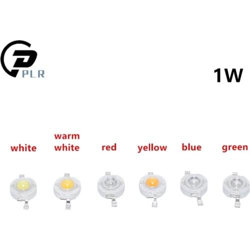 10pcs 1W White/Warm white/Red/Yellow/Blue/Green RGB LED High power Lamp beads Pure 300mA 3.2-3.4V 100-120LM 30mil