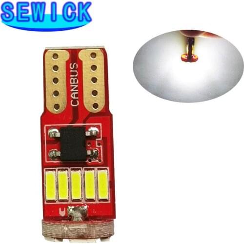 500pcs LED T10 Canbus W5W White T10 Bulb Standard Shipping Error Free 12V 4014 SMD No Polarity 168 194 Clearance Parking Light