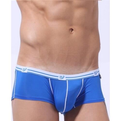 Male panties viscose trunk u sweat absorbing breathable low-waist sexy mens pouch underwear boxer men bulge pouch boxer homme