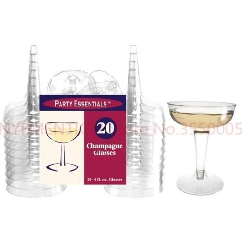 Party Wedding Supplies, 120ml Clear Tableware Cocktail/Champagne Plastic Margarita Glasses, 500/pcs