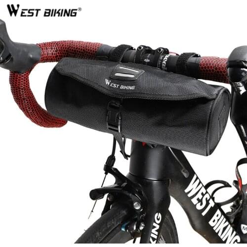 WEST BIKING Electiric Bike Handlebar Bag Bicycle Frame Bag 2L Large-Capacity Cycling Pouch Tool Kits MTB Front Frame Bag Pack
