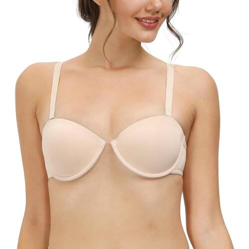 New Sexy Adjusted Convertible Women Bras Strapless Halter Invisible Push Up Bras 65 70 75 80 85 90 95 100 A B C D DD E