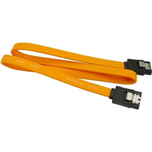 2 PCS NEW 40cm SATA 2 high speed serial HDD data line yellow with shrapnel serial hard disk DVD connector cable
