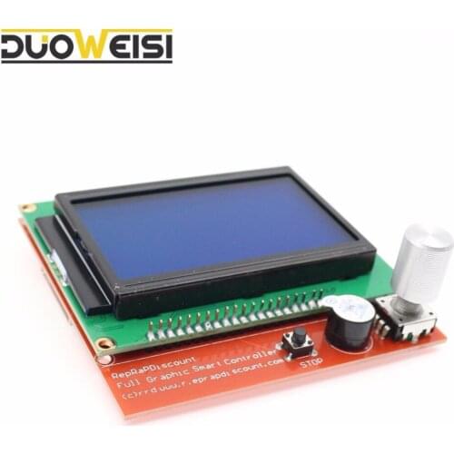 2 UNIDS RAMPS1.4 Rampas 1.4 LCD 12864 Monitor de Pantalla de Control Inteligente Motherboard Pantalla Azul 3D Impresoras