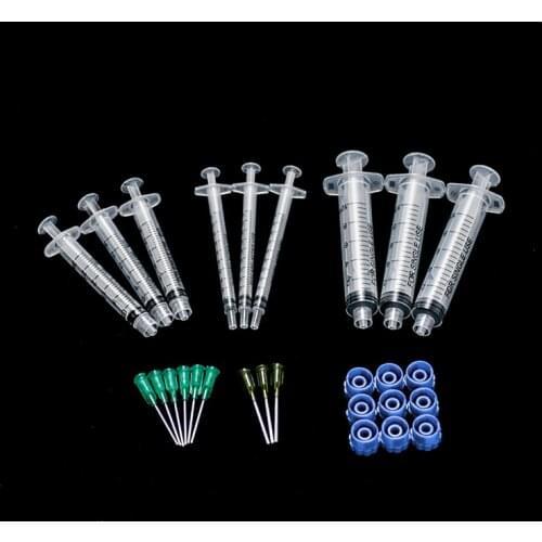 27Pcs/Set Dispensing Needle Kits Blunt Tip Syringe Needles Cap Refilling Measuring Welding Liquids Industrial Glue Applicator