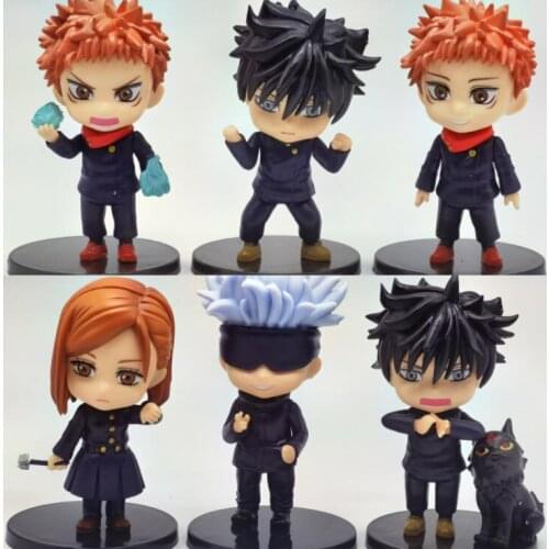 6pcs/set Anime Jujutsu Kaisen Figure Model Toys 10cm