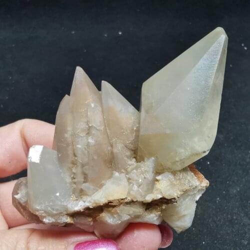 87gRare natural calcite protolith brass quartz symbiotic energy accumulation stone decorative mineral specimen