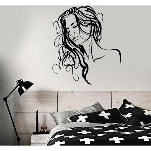 Abstract Beautiful Hot Woman Sexy Girl Face Vinyl Wall Decal Home Decor Living room art mural wall stickers
