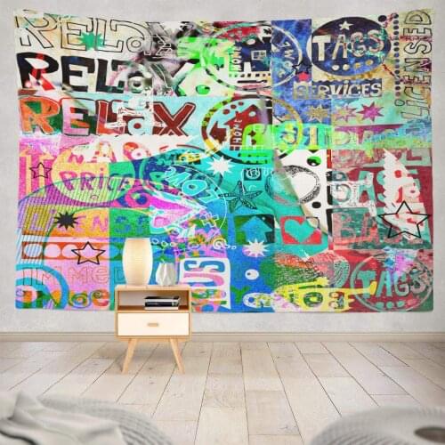 Abstract Digital Modern Artistic Wall Tapestry