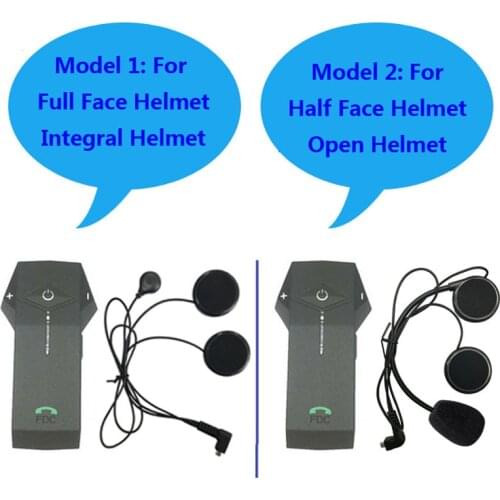 2-way 1000M intercom BT interphone bluetooth motorcycle Motorbike helmet Headset Support NFC Tech with FM raido