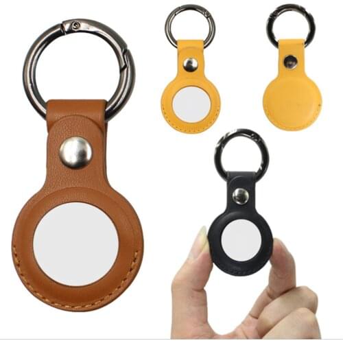 For Apple AirTag Case Leather Luxury Tracker Anti-lost Protective Cover For AirTags Hanging Buckle Anti-lost Protective Cover