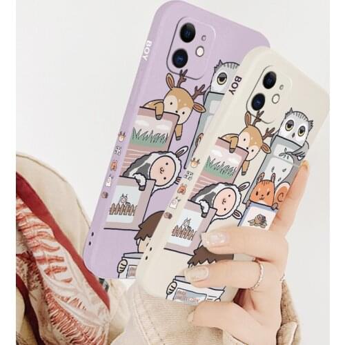 Owl Reading Newspaper Phone Case For iPhone 12 Pro Max 11 X XS XR XSMAX SE2020 8 8Plus 7 7Plus 6 6S Plus Liquid Cover