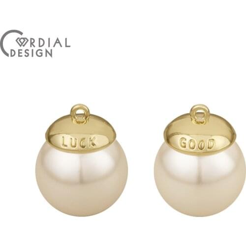 Cordial Design 50Pcs 16*20MM Jewelry Accessories/Pendants/DIY Charms/Imitation Pearl/Hand Made/Jewelry Findings & Components