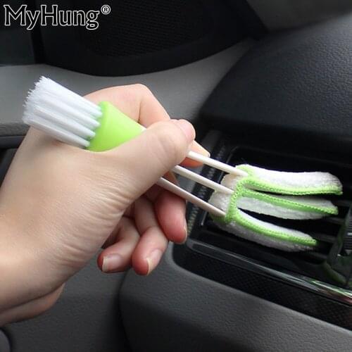 For Mitsubishi Asx Lancer 10 9 Outlander Pajero Sport Colt Carisma Galant Grandis L200 Eclipse Double Ended Car Cleaning Brush