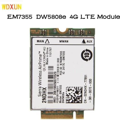 Em7355 dw5808e lte/evdo/hspa + 42mbps ngff 4g módulo para dell venue 11 pro latitude 14 12 11 pro latitude 14 12 airprime