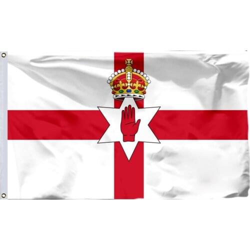 British Northern Ireland Flag 150X90cm (3x5FT) 120g 100D Polyester Double Stitched High Quality Banner Free Shipping