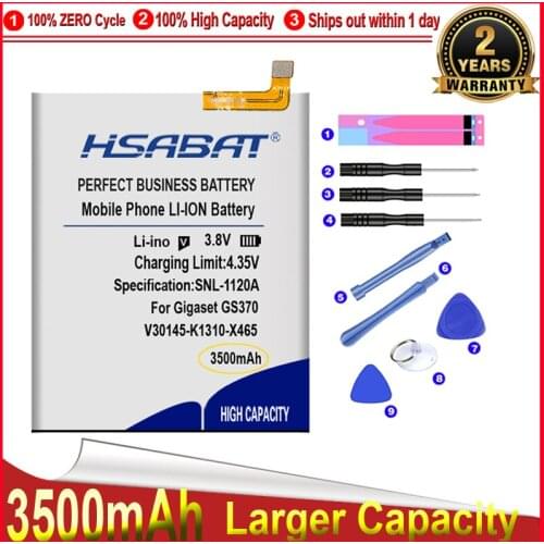 HSABAT 0 Cycle 3500mAh V30145-K1310-X465 Battery for Gigaset GS370 High Quality Replacement Accumulator