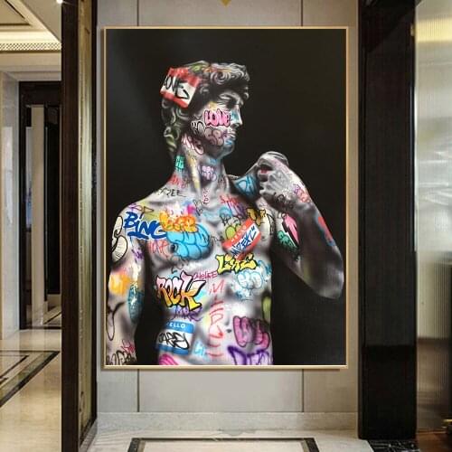 Classic Sculpture Canvas Painting David and Broken Arm Venus For Living Room Decor Posters Door Of Hell Thinker Wall Art Picture