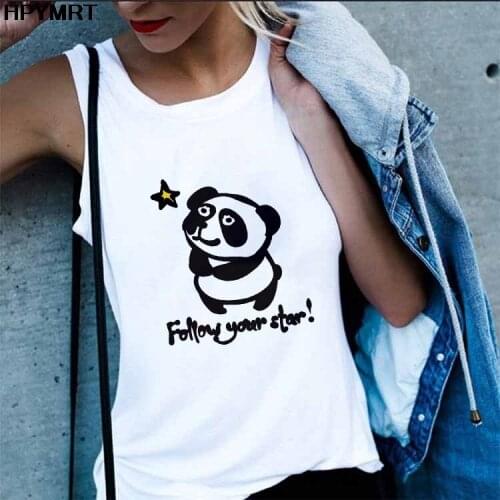 Summer Tank Tops Women Panda Graphic Fashion Trend Cute Printing Cartoon Lady Streetwear Sexy Vest Female Sleeveless Tee Clothes