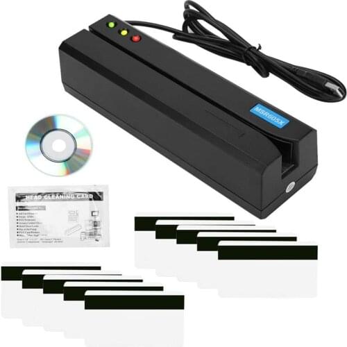 MSR605X Magnetic Strip Card Reader LED Indicator Magstripe Writer 3 Tracks support for IBM ISO ANS DIN