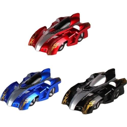 N7ME Wall Climbing Remote Control Toy Car Rechargeable 360 Degrees Rotation Led Lights Gift for 4 5 6 7 8-12 Year Old Kids