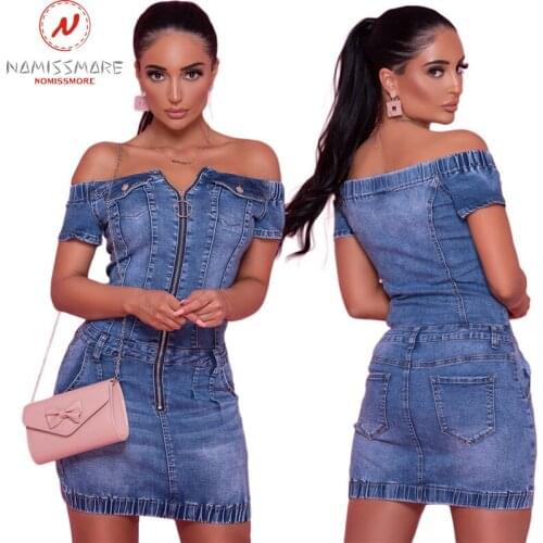 Джинсовые летние платья NOMISSMORE China At AliExpress