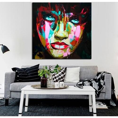 Knife Figure Portrait Art Painting on Canvas Wall Decor Oil Painting 100% Handpainted High Quality