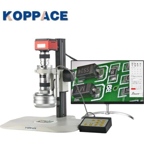 KOPPACE 27X-173X 4K 8.3 Million Pixels 3D Industrial Microscope Lens 360 Degrees Automatic Rotation Lens Take and Record Video