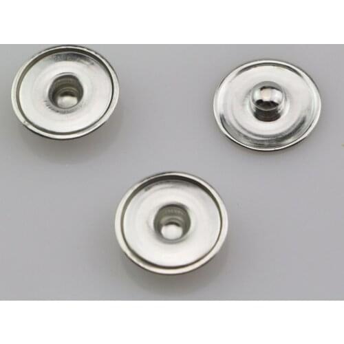 Fashion Brass 18mm Snap Button Base Flat Interchangeable Accessories for Diy Jewelry Snap Button Base