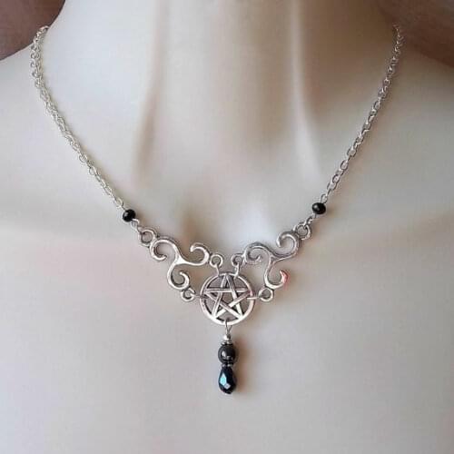 2021 Fashion Trends Pentagram & Triskele Necklace, Celtic Necklace, Crystal, Triskelion, For Women Gifts