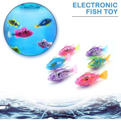 Swimming Electronic Fish Activated Battery Fish Powered Toy for Children Kid Bathing Toys Gift Multi-Colored