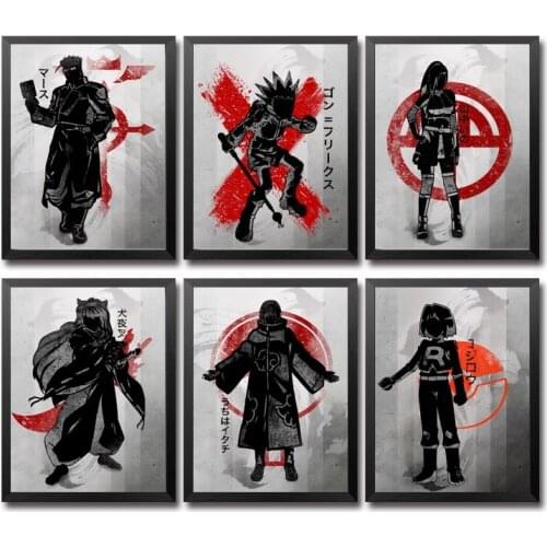 Hughes Hunter Gon Ino Inuyansa Itachi James Jellal Jessie Jet Jinbe Straw hats Jinbe Juuzou Japanese Anime Abstract Poster