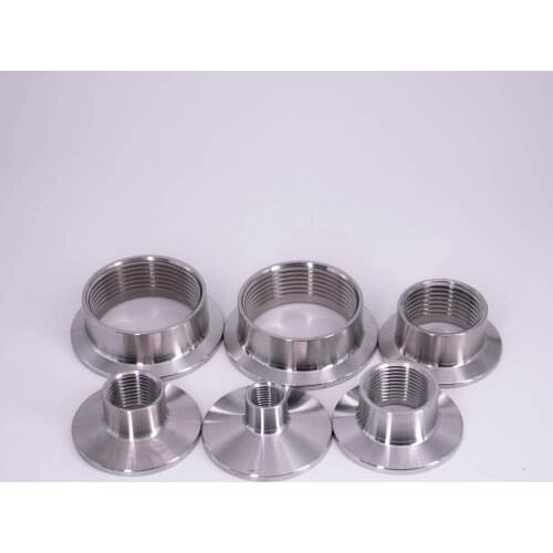 1/4" 3/8" 1/2" 3/4" 1" 1-1/4" 1-1/2" BSPT Female 1.5" 2" Tri Clamp Sanitary Pipe Fitting Connector SS304 316L Stainless Homebrew