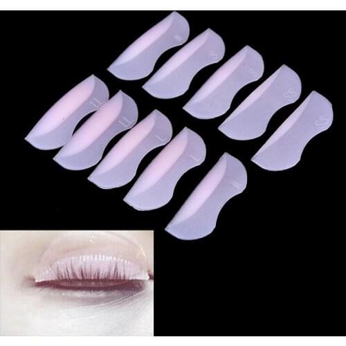 10PCS 5pairs Pro Silicone Eyelash Perming Curler Curling False Fake Eye Lashes Extension Shield Pad