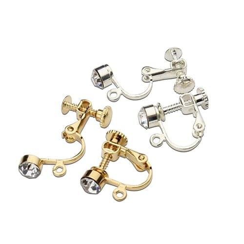 10pcs/bag fashion screw ear clip ears Hook Adjustable DIY Handmade Clip On Earrings Parts No Pierced Ear Clips Jewelry Findings