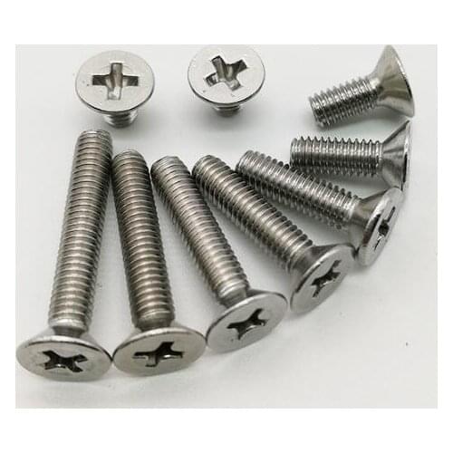 100Pcs Stainless Steel 316 Small Screws M1.6 M2 M2.5 M3 M4 M5 M6 Screws Flat Head Machine Screw