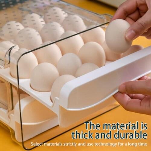 60Grid Egg Storage Box Container Portable Plastic Egg Holder for Refrigerator Household Egg Fresh Storage Case Kitchen Organizer