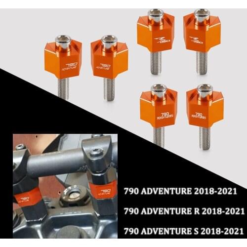 Motorcycle Handlebar Bar Mount Riser CNC Billet Aluminum 790 ADV R S Handlebar Risers For 790 ADVENTURE S R 2018 2019 2020 2021