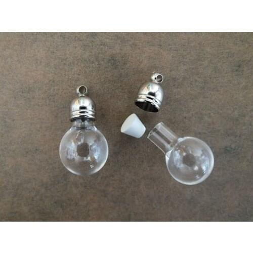 Free ship!! 30pcs 22x11mm ball shape glass vial pendant glass pendant mini wishing glass bottle charms fashion jewelry findings