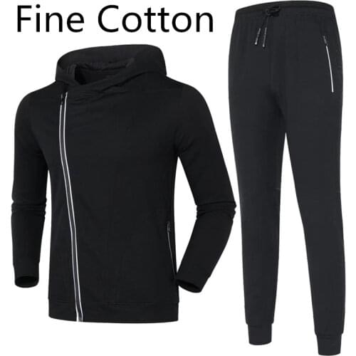 Brand High Elasticity Tracksuit Men Thermal Sportswear Sets Fine cotton Hoodie+Pants Sporting Suit Casual Sweatshirts Sport Suit