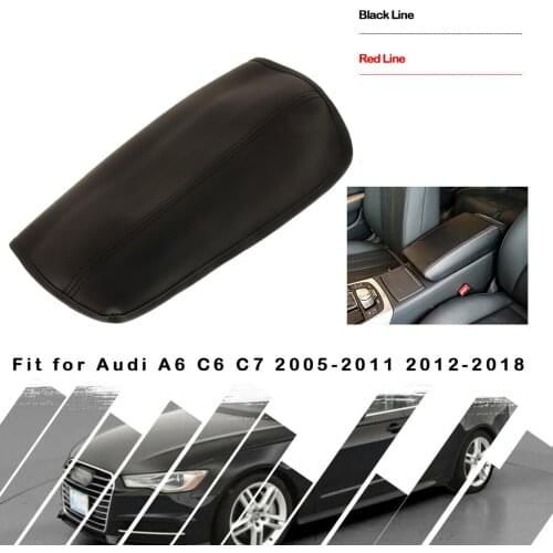 EIDRAN Microfiber leather Armrest Box Cover Car For Audi A6 C6 C7 2005-2011 2012-2018