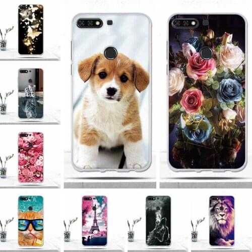 For Huawei Y7 2018/Y7 Prime 2018/Y7 Pro 2018/Enjoy 8/Honor 7C/Nova 2 Lite Case Cover Soft TPU Silicone Case For Huawei Y7 2018