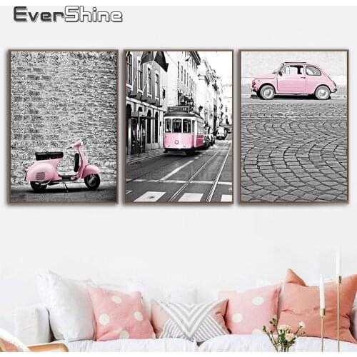 EverShine 5D DIY Diamond Painting Full Square Landscape Diamond Art Embroidery Mosaic Street Rhinestones Art Home Decoration
