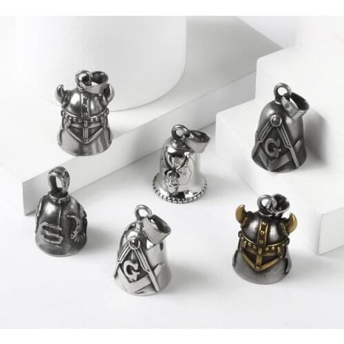 Has bell sound) Live To Ride Eagle Motor Biker Bell Pendant Stainless Steel Skull Rose Lady Rider Pendantendant