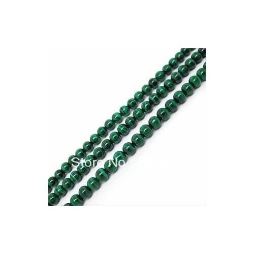 4mm 190pcs Round Malachite Beads Natural Stone Loose Strands Jewelry Semi-precious