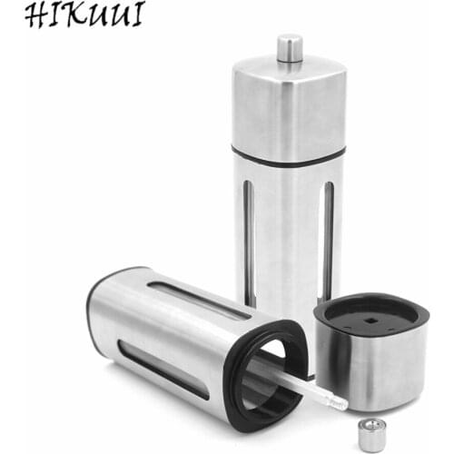 Stainless Steel Square Salt Mill Manual Grinding Spices Bottle Pepper Grinder Kitchen Cooking Tools Restaurant Supplies