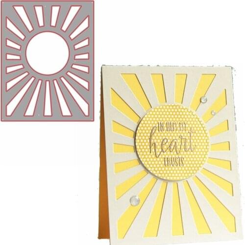 Bright Sunshine Metal Cutting Dies Frame With Sunshine Die Cuts For Card Making DIY Scrapbooking Crafts Cards 2020