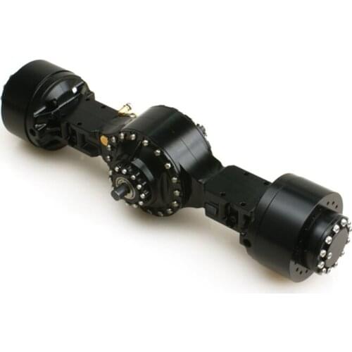 Metal Wheel Reduction Through Differential Lock Axle for 1/15 RC Hydraulic LESU Loader DIY Model Trcuk