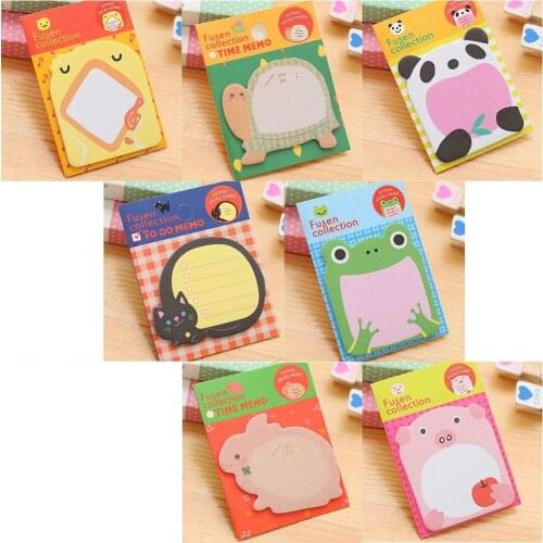 Creative Cartoon Cute N Times Sticky Notes Zoo Animal Park Sticky Notes Memo Pad Stationery School Office Supplies 1PC